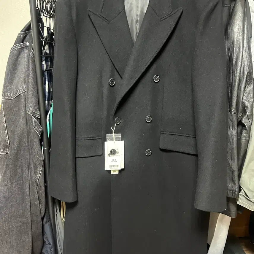 [BUNJANG] KIIMUIR Black Double Maxi Coat XL / KIIMUIR 블랙 대디핏 더블 맥시 코트 XL