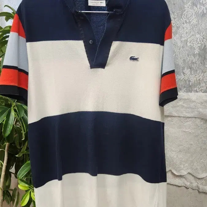 [SOLD OUT] 라코스테 스트라이프 반팔 카라티