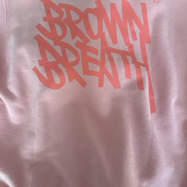 [BUNJANG] Brownbreath Pink Hoodie / 브라운브레스 핑크색 후드티