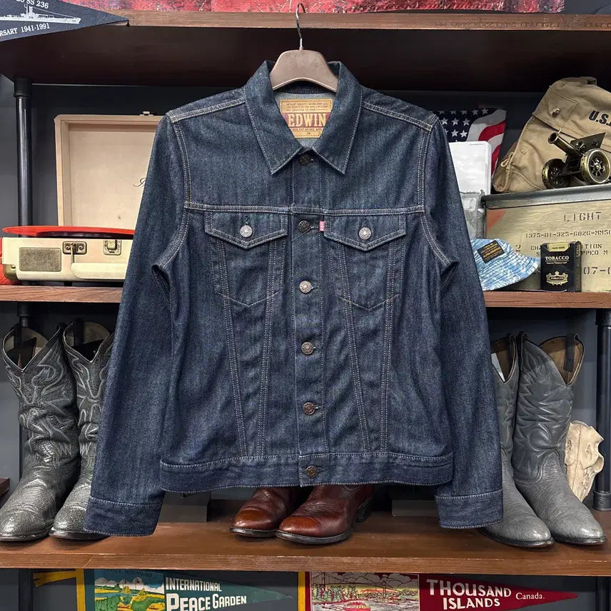 [BUNJANG] Edwin 46289 Type 3 One-Wash Rigid Denim Trucker Jacket / 에드윈 46289 타입3 원워시 리지드 데님 트러커 자켓 N1089