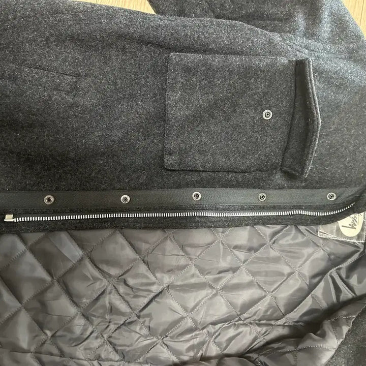 [BUNJANG] Stussy Charcoal Wool Coat M Size / 스투시 차콜 모직 코트 M사이즈