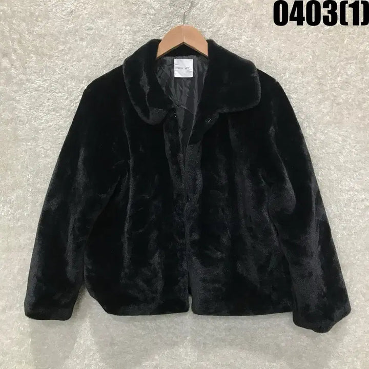 [BUNJANG] Why Not Black Faux Fur Jacket (M) / 와이낫 블랙 페이크퍼 자켓 m