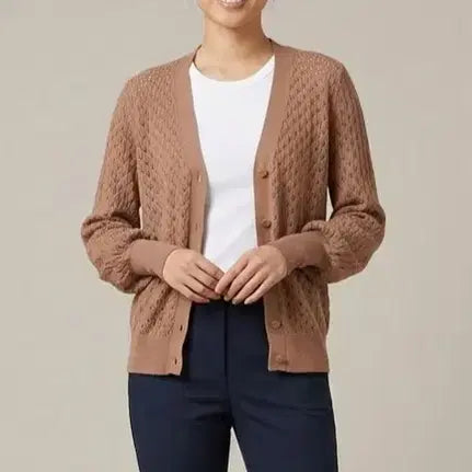 [BUNJANG] Laurel 100 Punching V-neck Cardigan / [100]라우렐 펀칭 브이넥 가디건