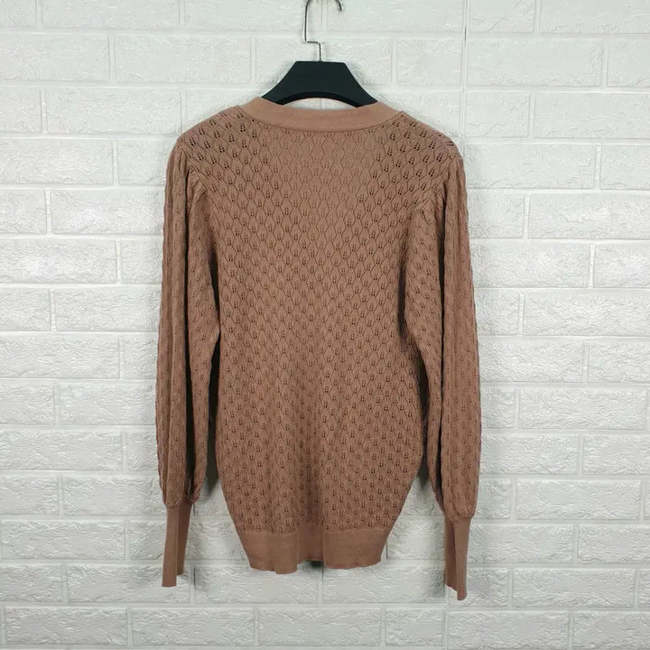 [BUNJANG] Laurel 100 Punching V-neck Cardigan / [100]라우렐 펀칭 브이넥 가디건