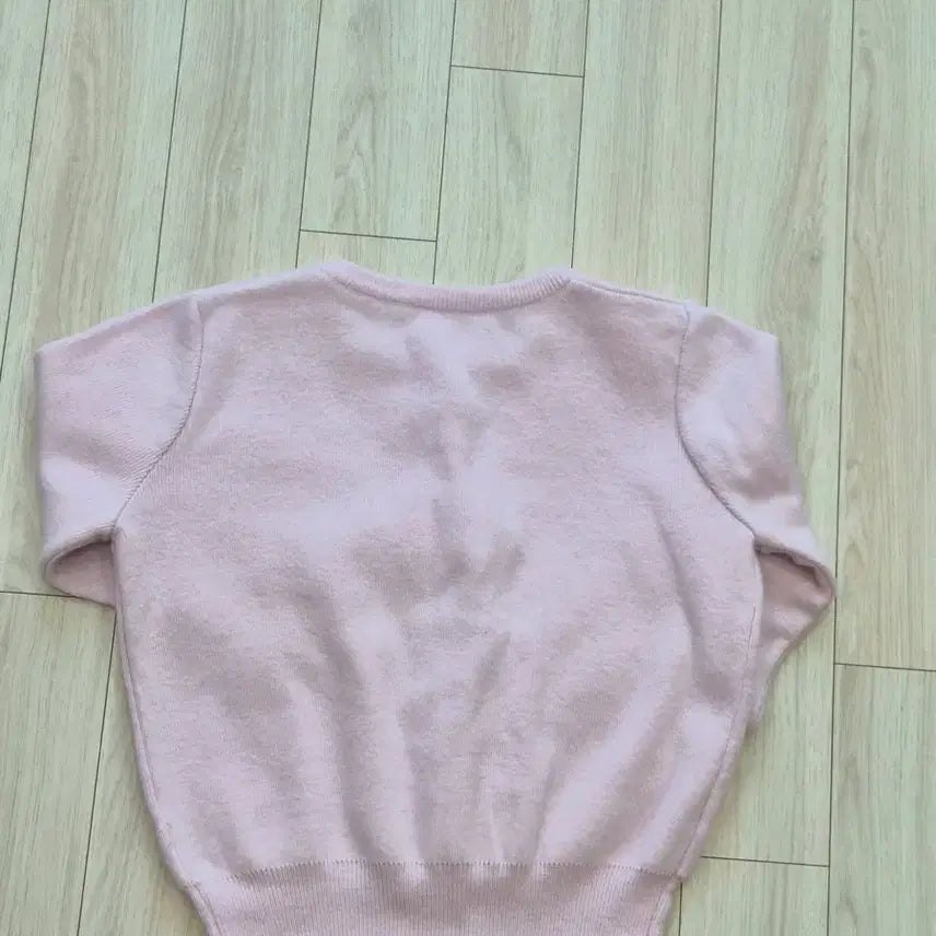 [BUNJANG] Round Neck Long Sleeve Button Cardigan - Light Pink / 라운드넥 단추 긴팔 가디건 연핑크