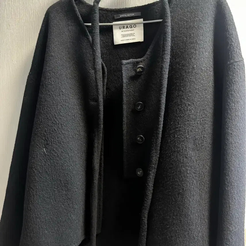 [BUNJANG] W Concept Yurago More Handmade Wool Jacket Black / W컨셉 유라고 모어 핸드메이드 울자켓 블랙