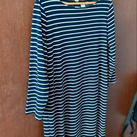 [BUNJANG] GAP Striped Three-Quarter Sleeve Dress / GAP 갭 스트라이프 칠부 원피스