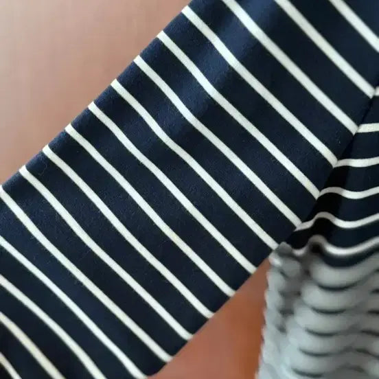 [BUNJANG] GAP Striped Three-Quarter Sleeve Dress / GAP 갭 스트라이프 칠부 원피스