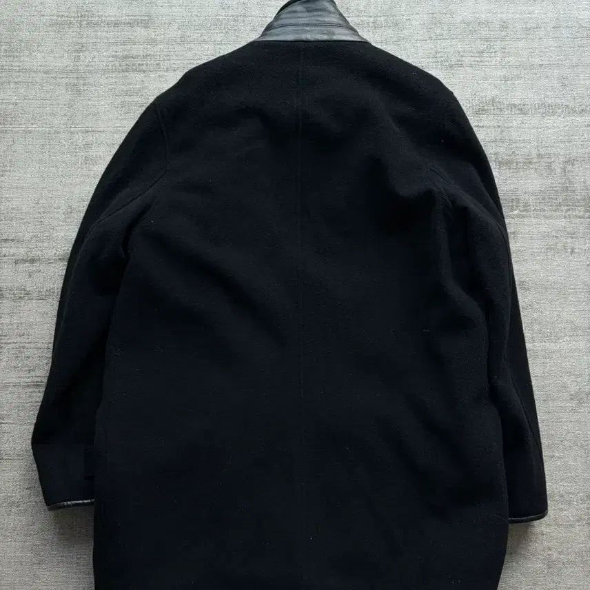 [BUNJANG] Polo Ralph Lauren Classic Leather Trimmed Caban Coat / 폴로 랄프로렌 클래식 가죽카라 카반코트 손목 레더트리밍 버전