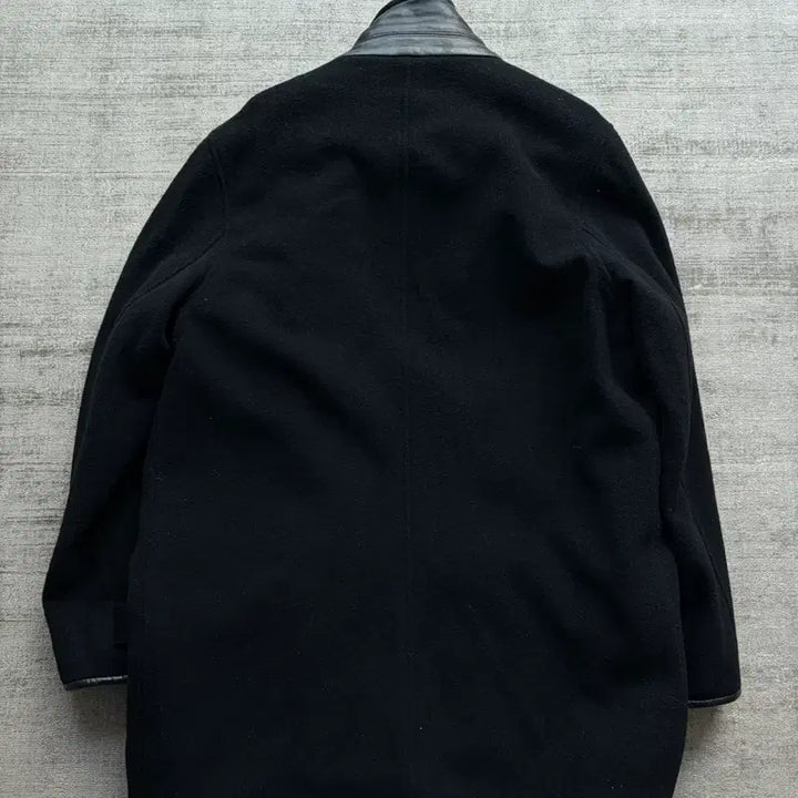 [BUNJANG] Polo Ralph Lauren Classic Leather Trimmed Caban Coat / 폴로 랄프로렌 클래식 가죽카라 카반코트 손목 레더트리밍 버전
