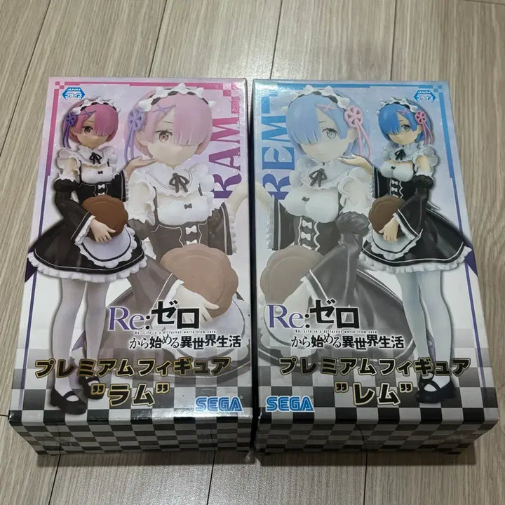 [BUNJANG] Re:Zero Rem &amp; Ram Premium Figure Bundle Set / 일괄, 미개봉) 리제로 렘 람 프리미엄 피규어