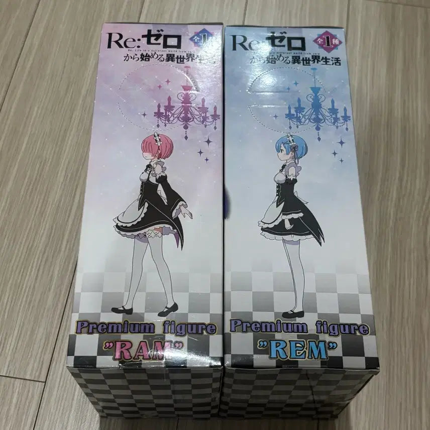 [BUNJANG] Re:Zero Rem &amp; Ram Premium Figure Bundle Set / 일괄, 미개봉) 리제로 렘 람 프리미엄 피규어