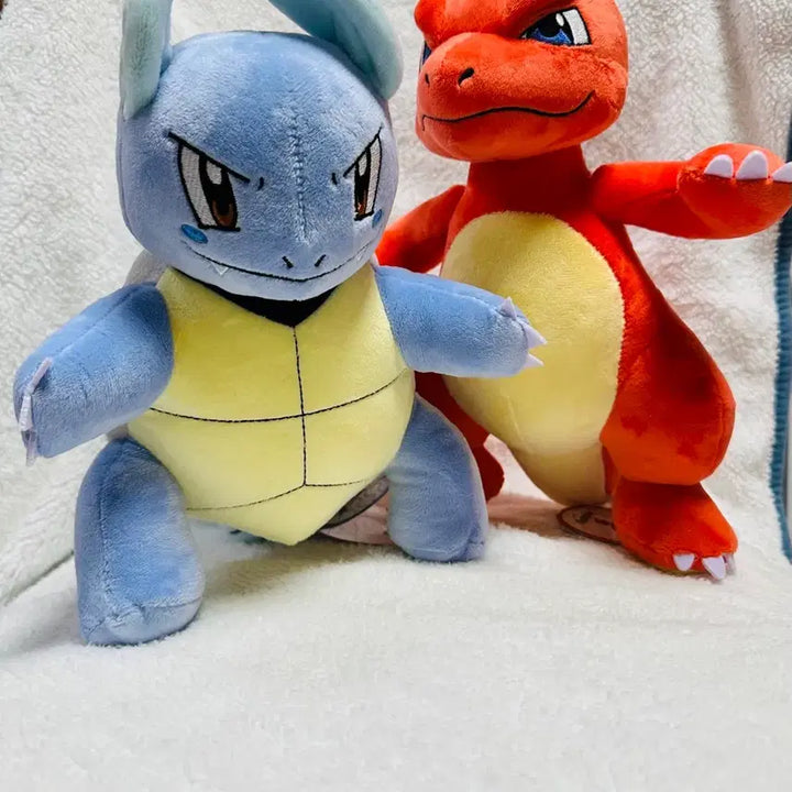 [BUNJANG] Pokemon Squirtle and Charmander Plush Set / 2종일괄떨이) 포켓몬 인형 어니부기/리자드 세트