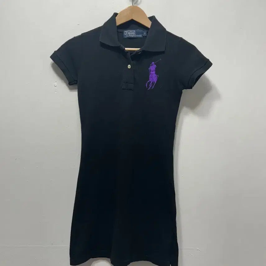 [BUNJANG] Polo Ralph Lauren Black Pique Dress S / 폴로 랄프로렌 블랙 피케 원피스 S