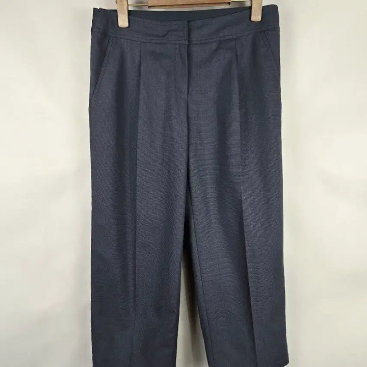 [BUNJANG] Anne Klein Linen Blend Wide Crop Pants / [무료배송]앤클라인 27-28 린넨 마 스판 와이드 크롭 팬츠 바지
