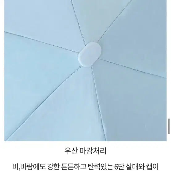 [BUNJANG] Sky Blue 5-Section Mini Umbrella / 새상품)5단 미니 양우산 스카이블루!! 우양산(파우치 포함)