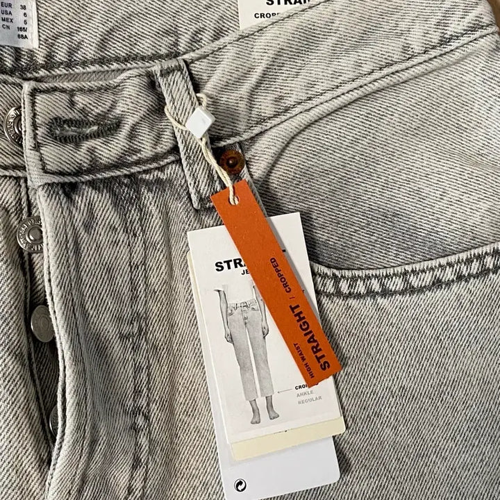 [BUNJANG] Mango Straight Crop Denim Jeans / [새상품] 망고 스트레이트 크롭 데님