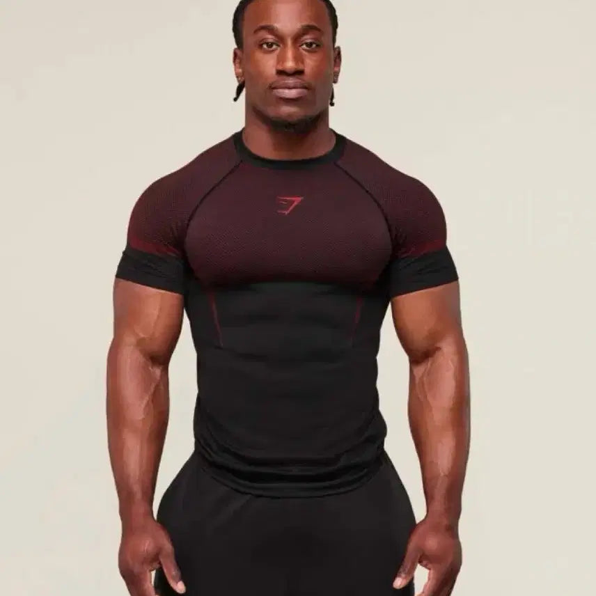 [BUNJANG] Gymshark Onyx Red Short Sleeve M / 짐샤크 오닉스 레드 반팔 M