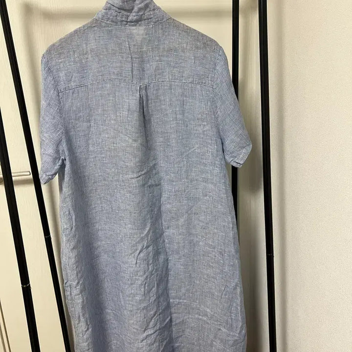 [BUNJANG] Linen Stripe Short Sleeve Shirt / 린넨 스트라이프 반팔 셔츠 1197