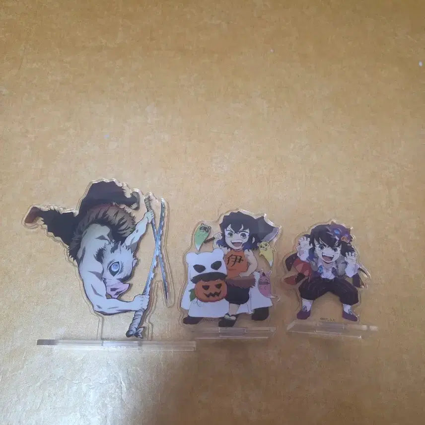 [BUNJANG] Demon Slayer Inosuke Halloween Acrylic Stand Bundle / 귀멸의 칼날 이노스케 할로윈 아크릴 스탠드 3종 일괄
