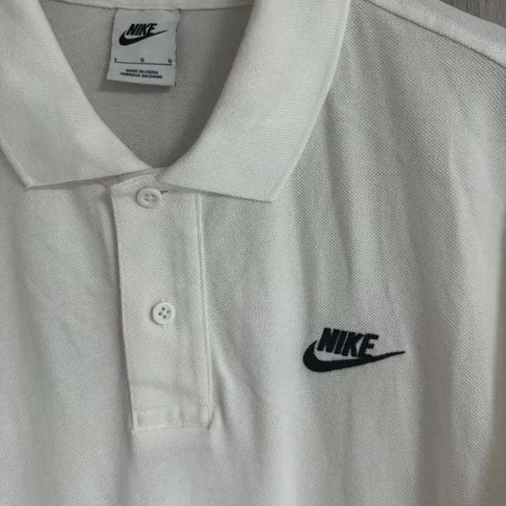 [BUNJANG] Nike White Polo T-shirt / 나이키 화이트 폴로 반팔 티셔츠