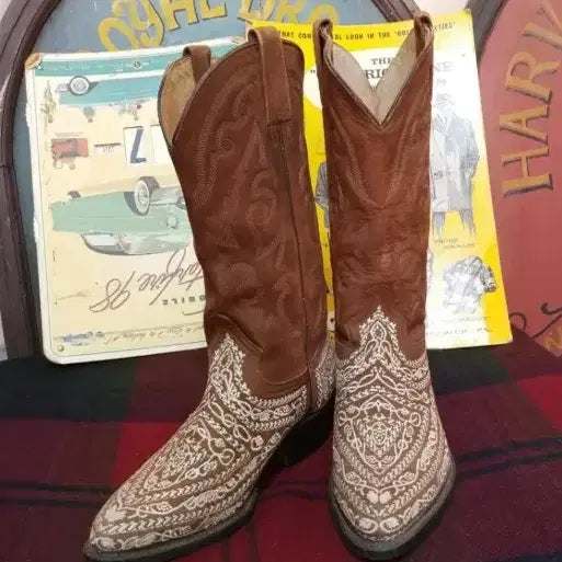 [BUNJANG] Vintage Juarez Nubuck Leather Western Boots / 빈티지 후아레즈 웨스턴 부츠 가격인하! 오늘까지만 이가격