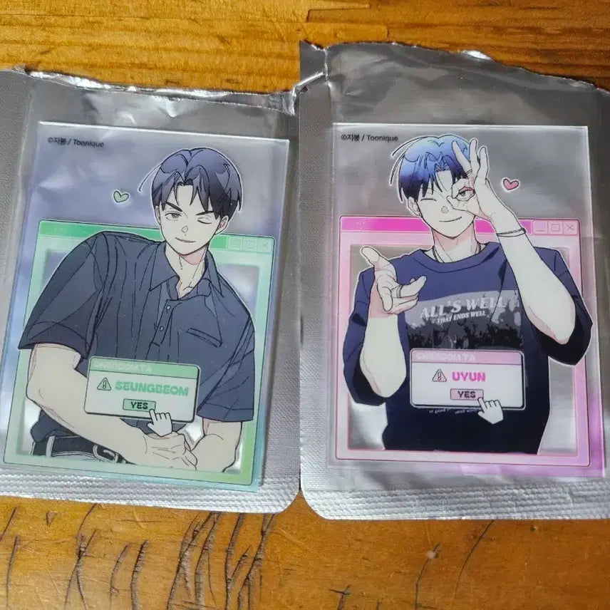 [BUNJANG] One Room Instructor Acrylic Card Set / 원룸 조교님 아크릴 카드 2종 세트