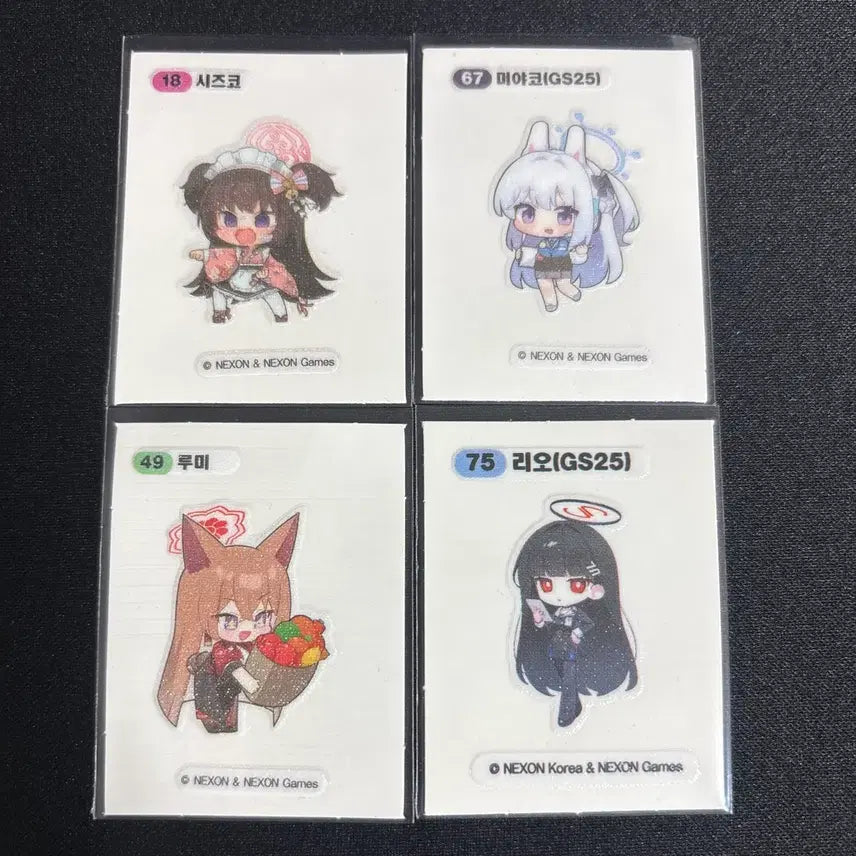 [BUNJANG] Blue Archive GS25 Collaboration Sticker Bundle Set / 블루 아카이브 GS25 스티커 4종 일괄