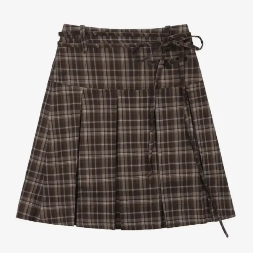 [BUNJANG] Fancy Club Formal Plaid Pleated Midi Skirt / 팬시클럽 포멀 버튼 플리츠 미디 스커트