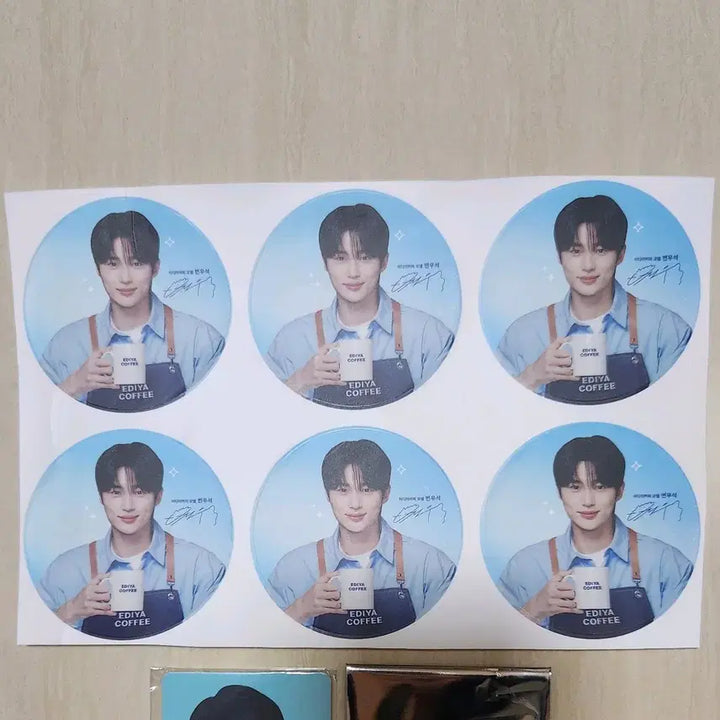 [BUNJANG] Byun Woo-seok Ediya Coffee Buzzer Sticker Set / 변우석 이디야진동벨스티커