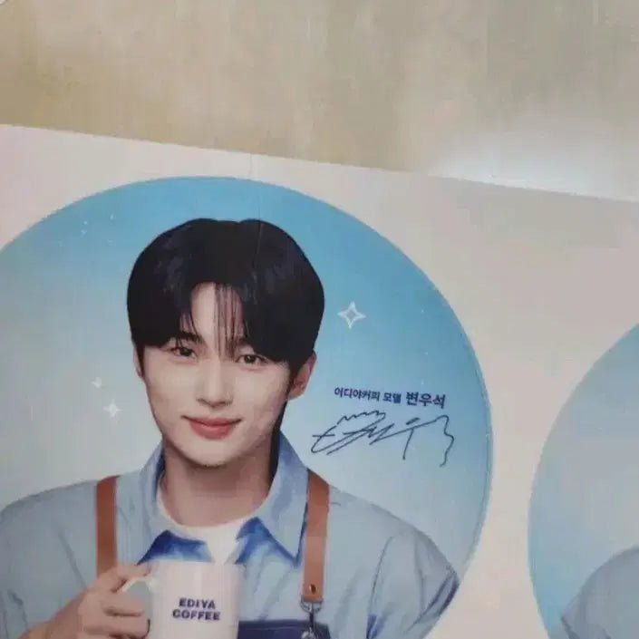 [BUNJANG] Byun Woo-seok Ediya Coffee Buzzer Sticker Set / 변우석 이디야진동벨스티커