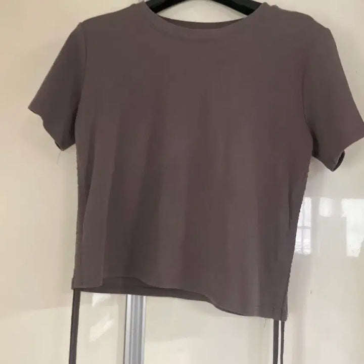[BUNJANG] Drawstring Shirred Short-Sleeve T-Shirt / 양쪽 끈 셔링 반팔티