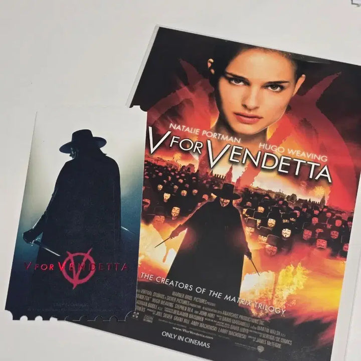 [BUNJANG] V for Vendetta Original Ticket &amp; Mini Poster Postcard Set / 브이포벤데타 오티+미니포스터엽서 오리지널티켓