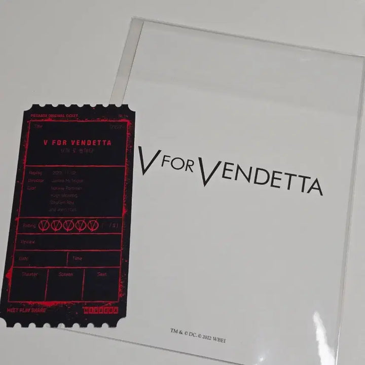 [BUNJANG] V for Vendetta Original Ticket &amp; Mini Poster Postcard Set / 브이포벤데타 오티+미니포스터엽서 오리지널티켓