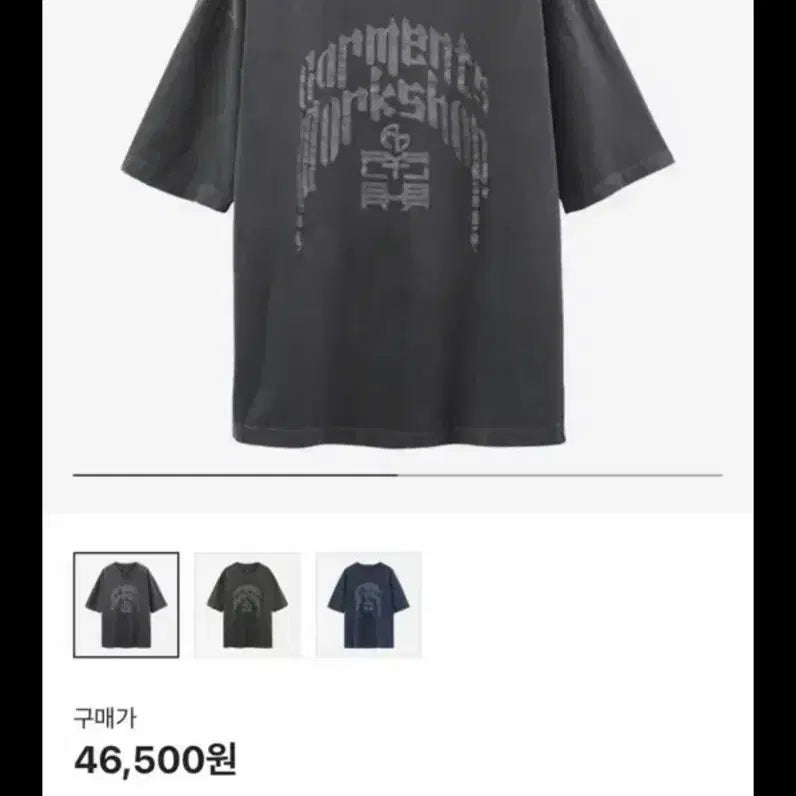 [BUNJANG] Politeu No Manual Souvenir T-Shirt Charcoal 3 / 폴리테루 노매뉴얼 수베니어 티셔츠 차콜 3