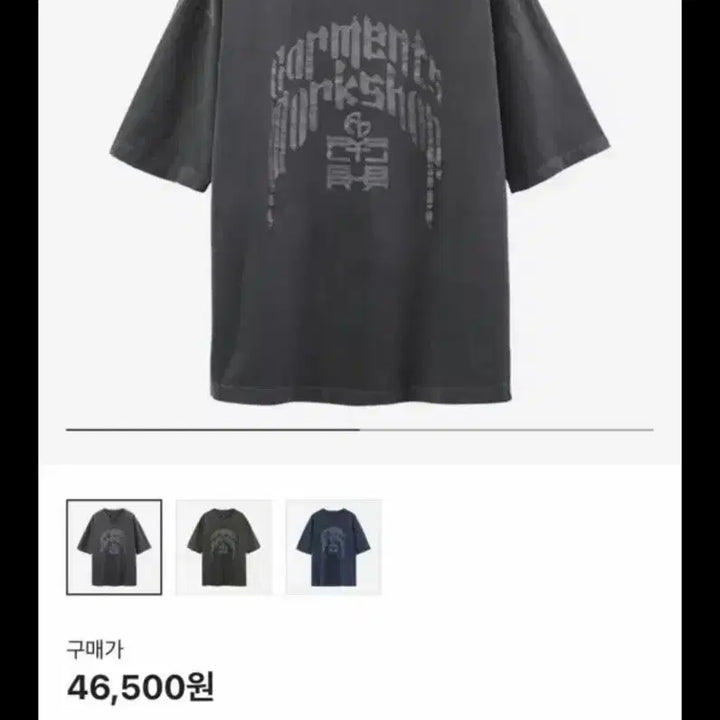 [BUNJANG] Politeu No Manual Souvenir T-Shirt Charcoal 3 / 폴리테루 노매뉴얼 수베니어 티셔츠 차콜 3