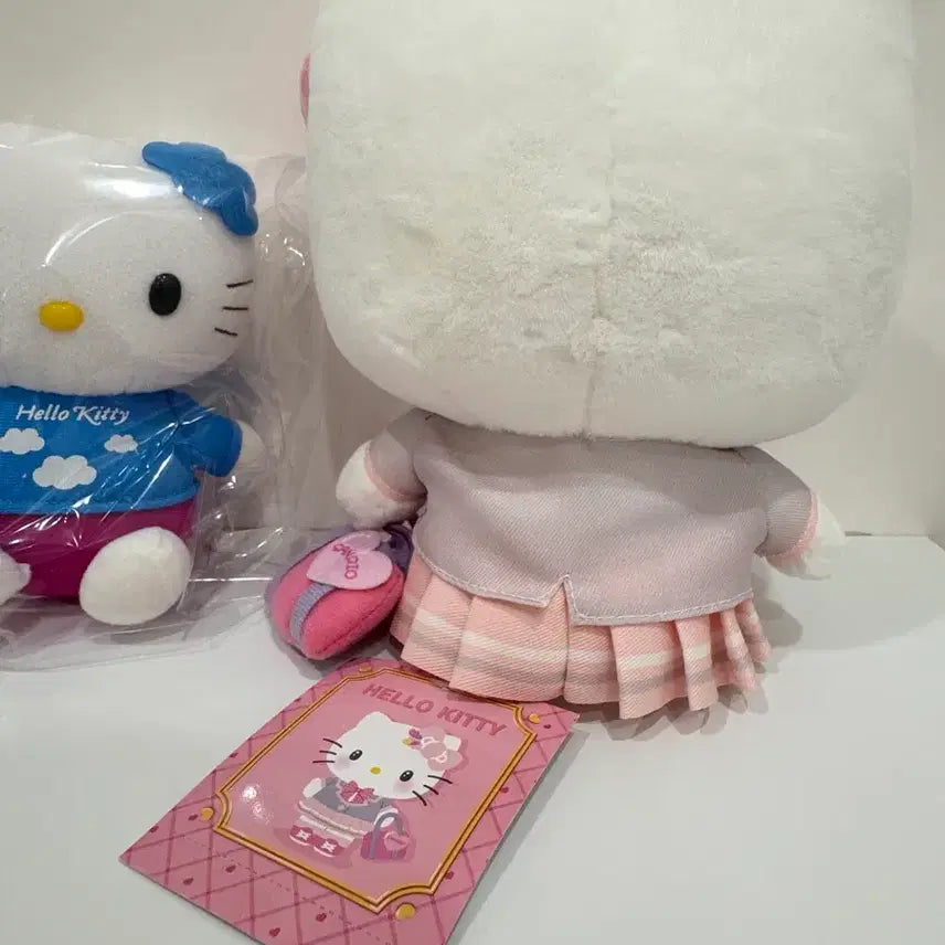 [BUNJANG] Sanrio Hello Kitty Kirameki School Uniform Plush + Classic Kitty Plush / 산리오 헬로키티 키라메키 스쿨 교복 누이 인형 + 고전키티인형
