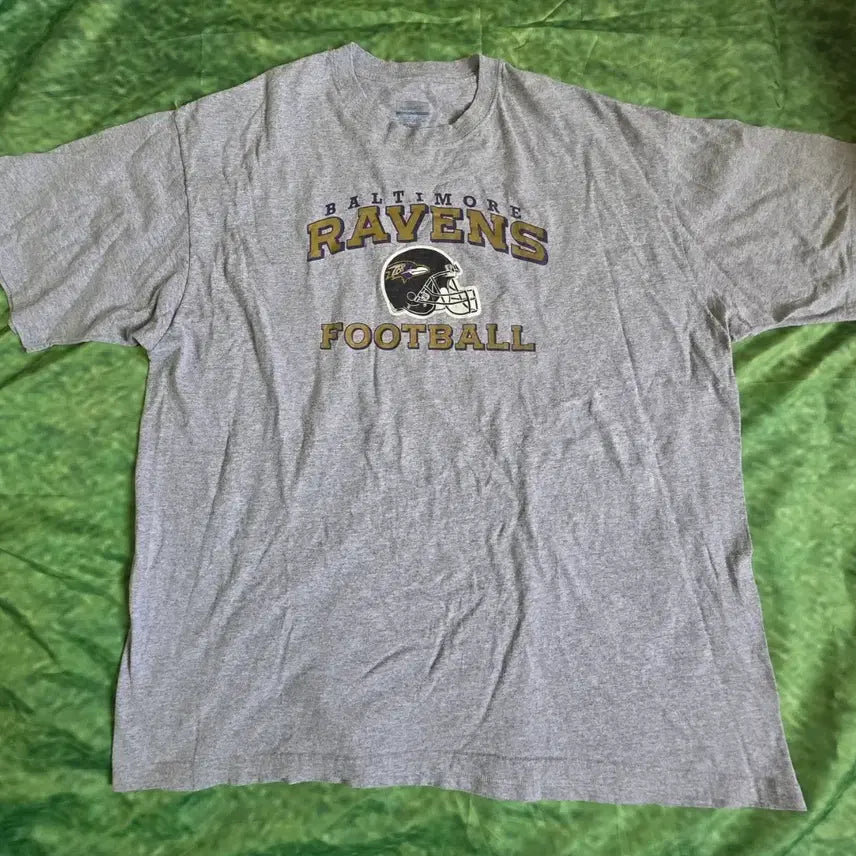 [BUNJANG] Baltimore Ravens Gray Short Sleeve T-shirt / 볼티모어 레이븐스 회색 반팔 티셔츠