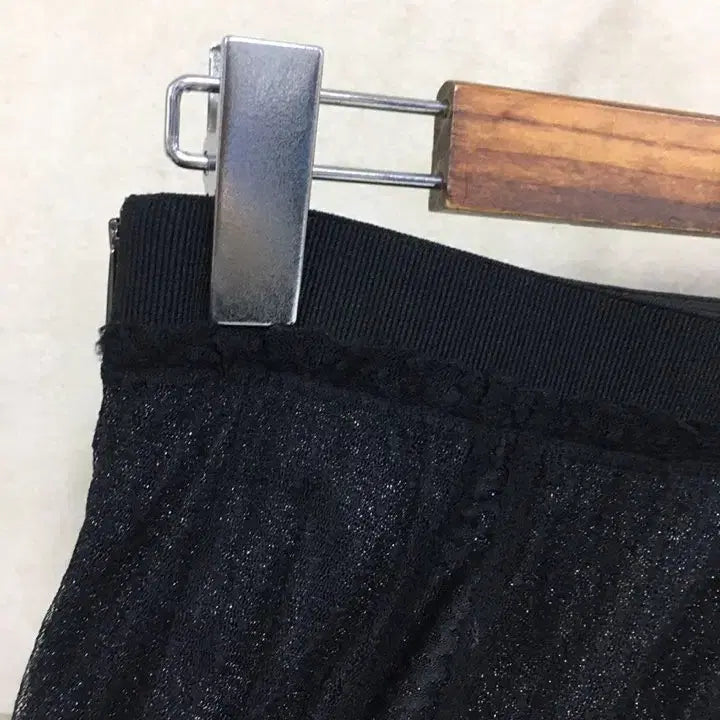 [BUNJANG] MINE Black Ruffled Long Skirt / 한섬 마인 MINE  블랙 캉캉 롱스커트 샤스커트
