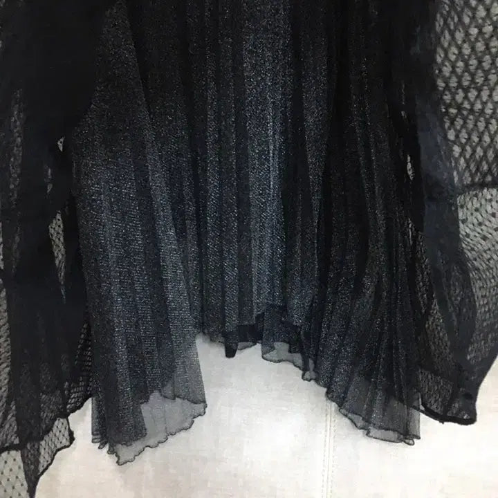 [BUNJANG] MINE Black Ruffled Long Skirt / 한섬 마인 MINE  블랙 캉캉 롱스커트 샤스커트