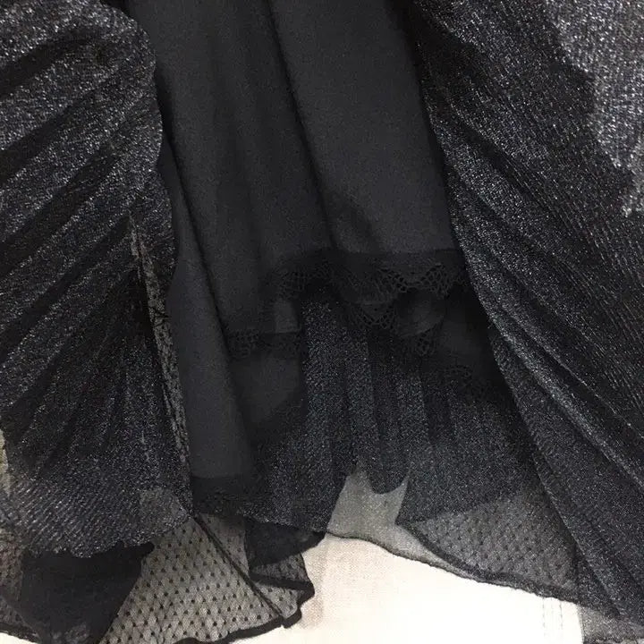 [BUNJANG] MINE Black Ruffled Long Skirt / 한섬 마인 MINE  블랙 캉캉 롱스커트 샤스커트