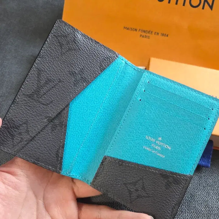 [BUNJANG] Louis Vuitton Pocket Organizer Monogram Eclipse Blue / [정품/S급] 루이비통 포켓 오거나이저 모노그램 이클립스 블루