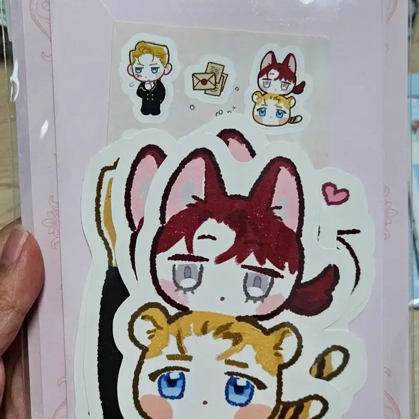 [BUNJANG] Pearl Sticker and Letter Set / 펄 스티커 + 편지지 세트