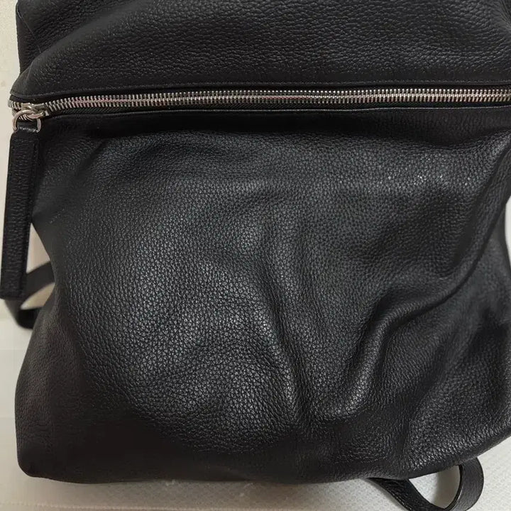 [BUNJANG] Black Leather Backpack / 블랙 가죽 백팩