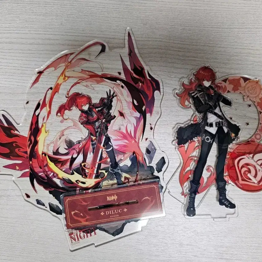 [BUNJANG] Genshin Impact Diluc Acrylic Stand Bundle / 원신 다이루크 아크릴 스탠드 일괄