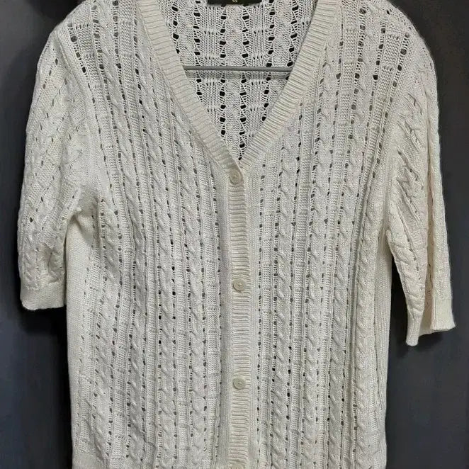 [BUNJANG] Georges Rech Short Sleeve Cardigan (Used, Size 55) / 조르쥬 레쉬 (Georges Rech) 반팔 가디건(구55)