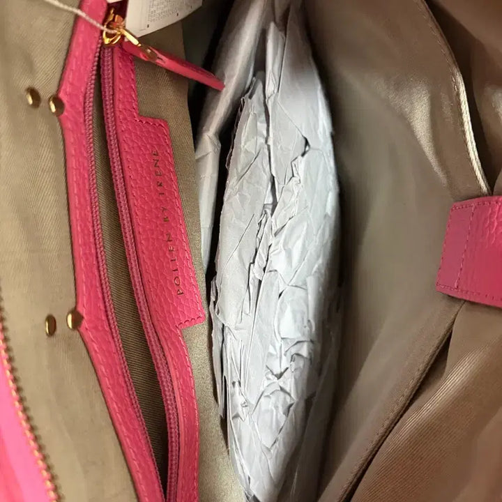 [BUNJANG] VERVER Pink Leather Tote Bag / 핑크 가죽가방
