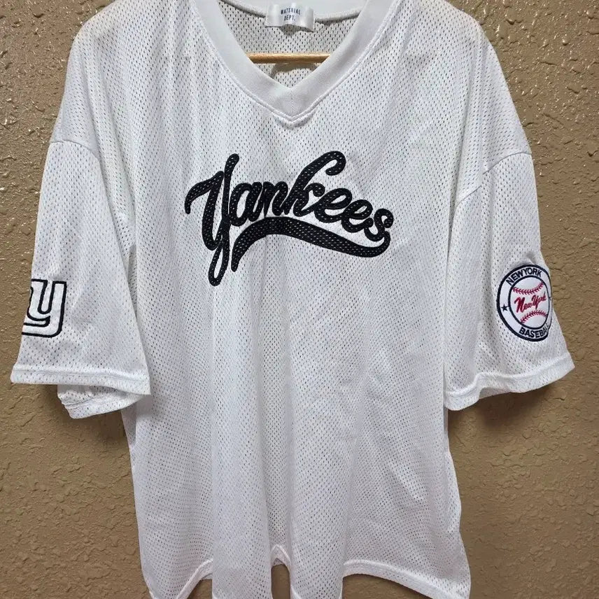 [BUNJANG] Yankees Baseball Mesh Short Sleeve Jersey / 양키즈 베이스볼 메쉬 반팔티