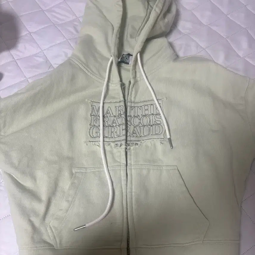 [BUNJANG] Marithe Francois Girbaud Light Green Hooded Zip-up / 마리떼 프랑소와 저버 라이트그린 후드집업