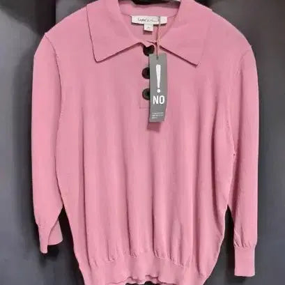 [BUNJANG] Lapiaf du Marais Pink Collar Knit Sweater (Size 77) / Lapiaf du Marais 핑크색 카라넥 니트 (구77)